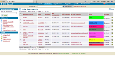 gestion de contacts